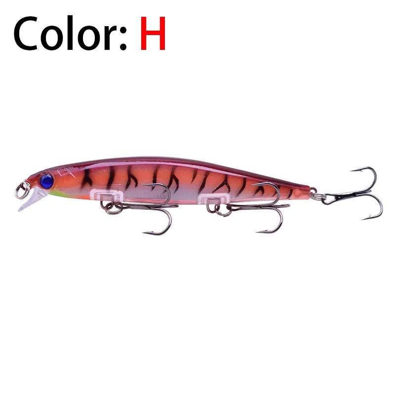 1Pcs Laser Minnow Hard Fishing Lure 11cm 13.8g Artificial Bait Sinking Slowly 3D Eyes Wobbler Tackle For Pike Bass Carp Swimbait