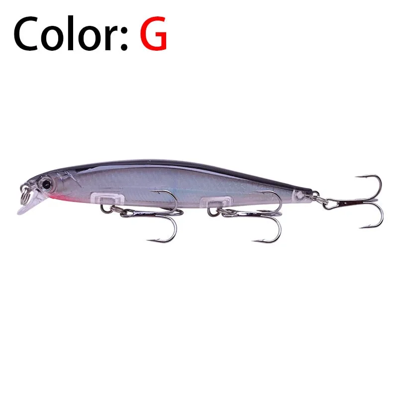 1Pcs Laser Minnow Hard Fishing Lure 11cm 13.8g Artificial Bait Sinking Slowly 3D Eyes Wobbler Tackle For Pike Bass Carp Swimbait