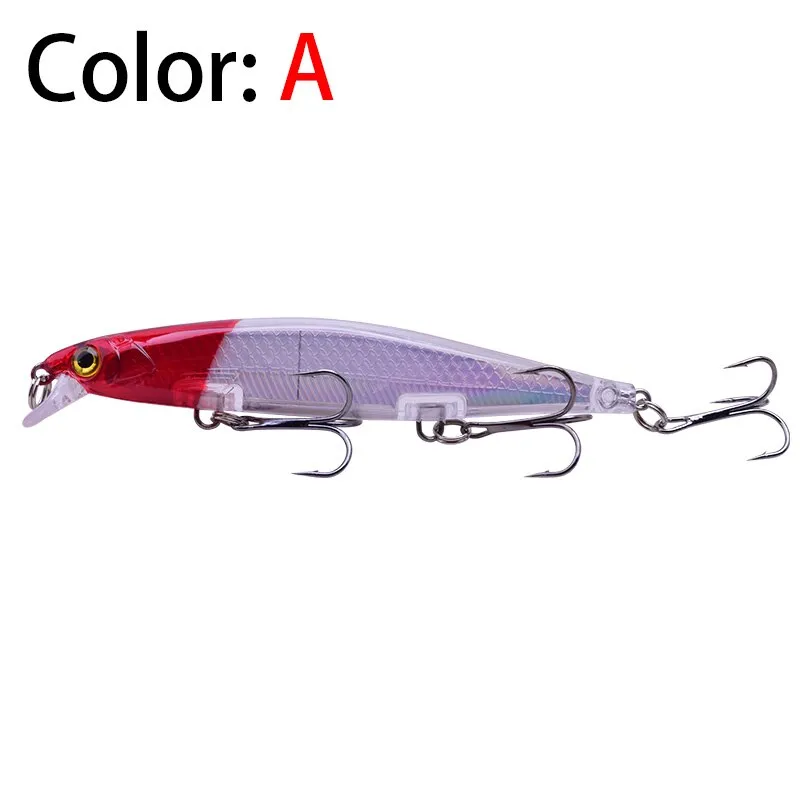 1Pcs Laser Minnow Hard Fishing Lure 11cm 13.8g Artificial Bait Sinking Slowly 3D Eyes Wobbler Tackle For Pike Bass Carp Swimbait
