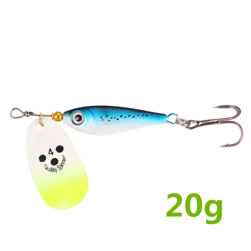 1PCS Rotating Metal Spinner Fishing Lure Hard Bait11g15g20g Artificial Bait Wobblers Fishing Bait Carp Bass Pike Fishing Tackle