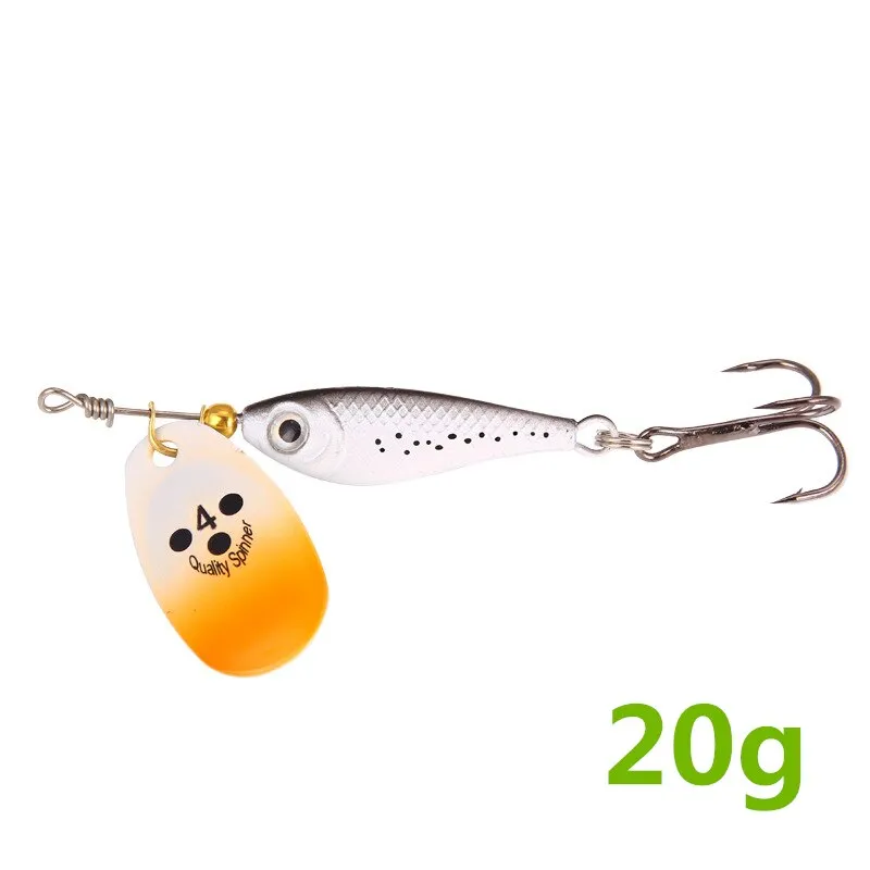 1PCS Rotating Metal Spinner Fishing Lure Hard Bait11g15g20g Artificial Bait Wobblers Fishing Bait Carp Bass Pike Fishing Tackle