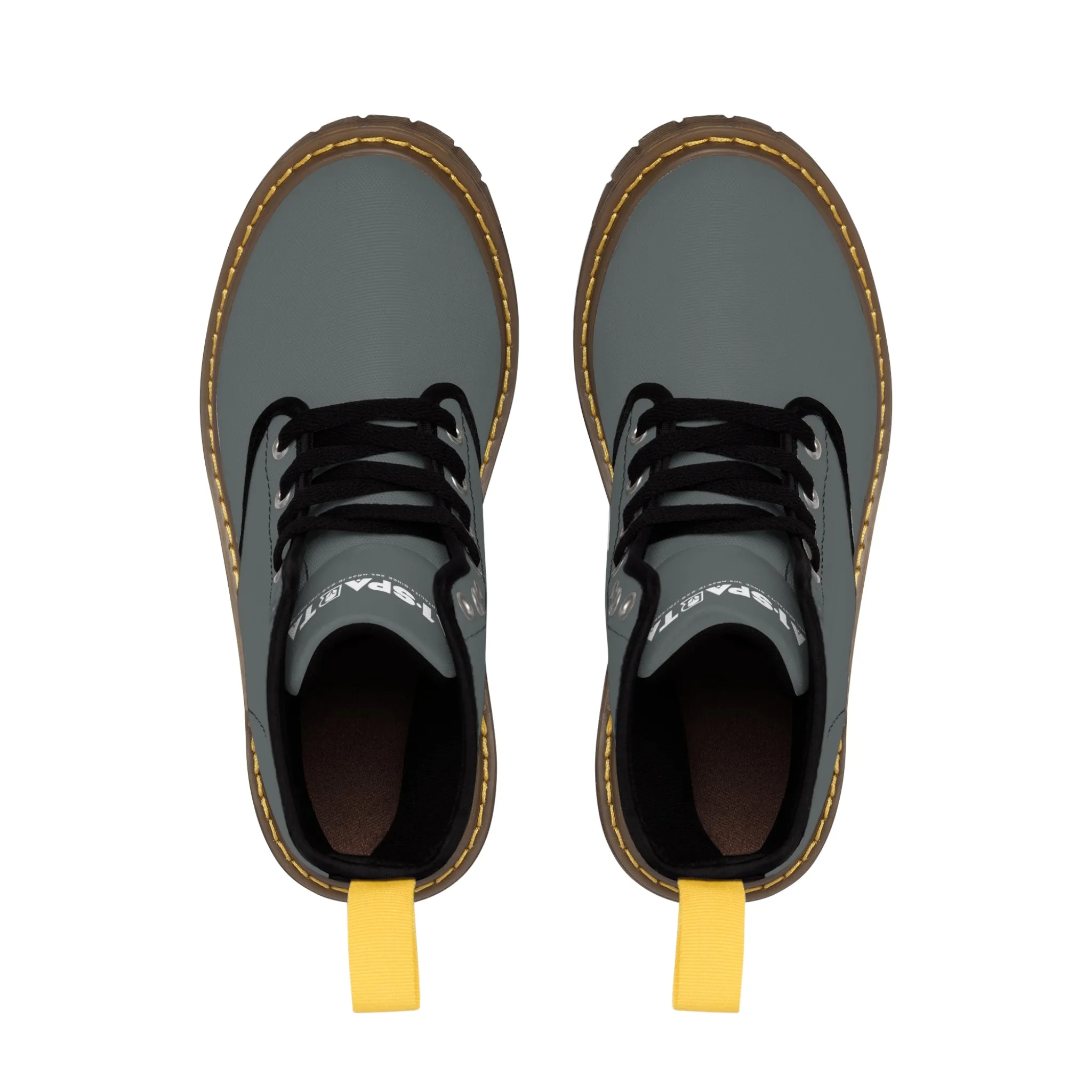 A1-Peace Sparta Grey Canvas Boots AOP