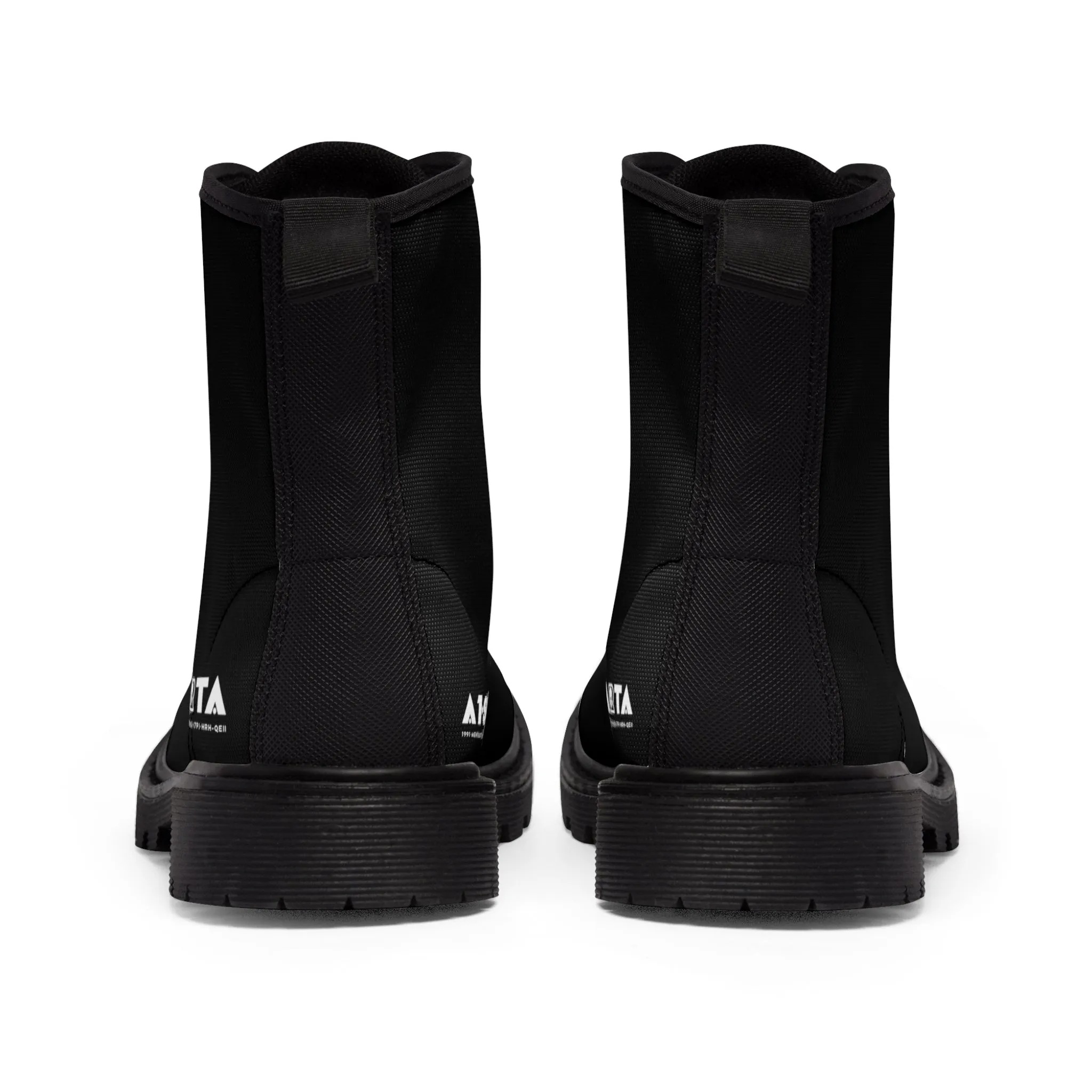 A1-Peace Sparta Grey Canvas Boots AOP