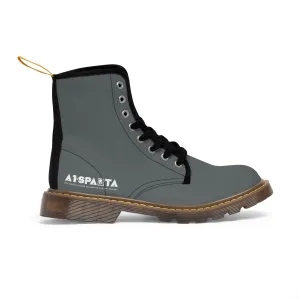 A1-Peace Sparta Grey Canvas Boots AOP