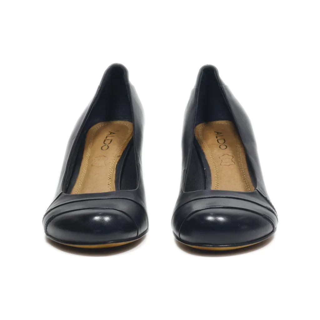 Aldo Mid-Heel Shoes Leather Black Colour For Women