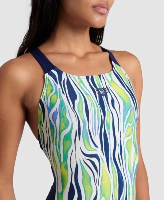 arena Women's Zebra Stripes Pro Back One Piece Swimsuit