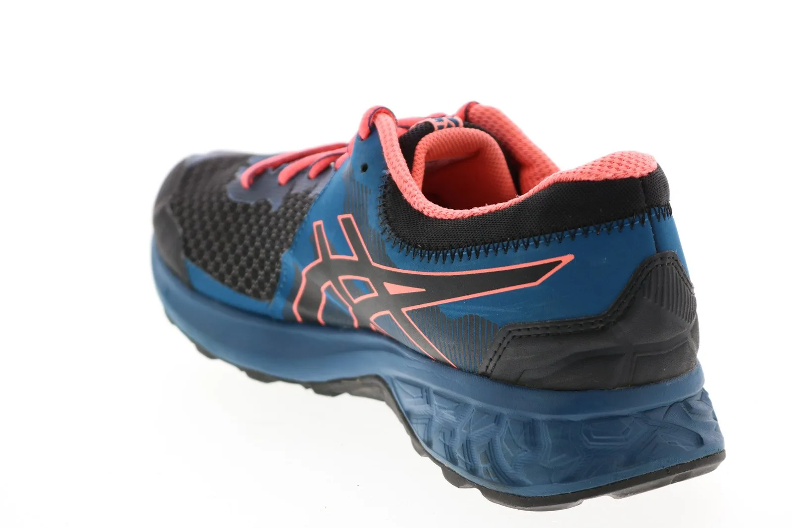 Asics AS43 Mens Blue Mesh Lace Up Athletic Cross Training Shoes