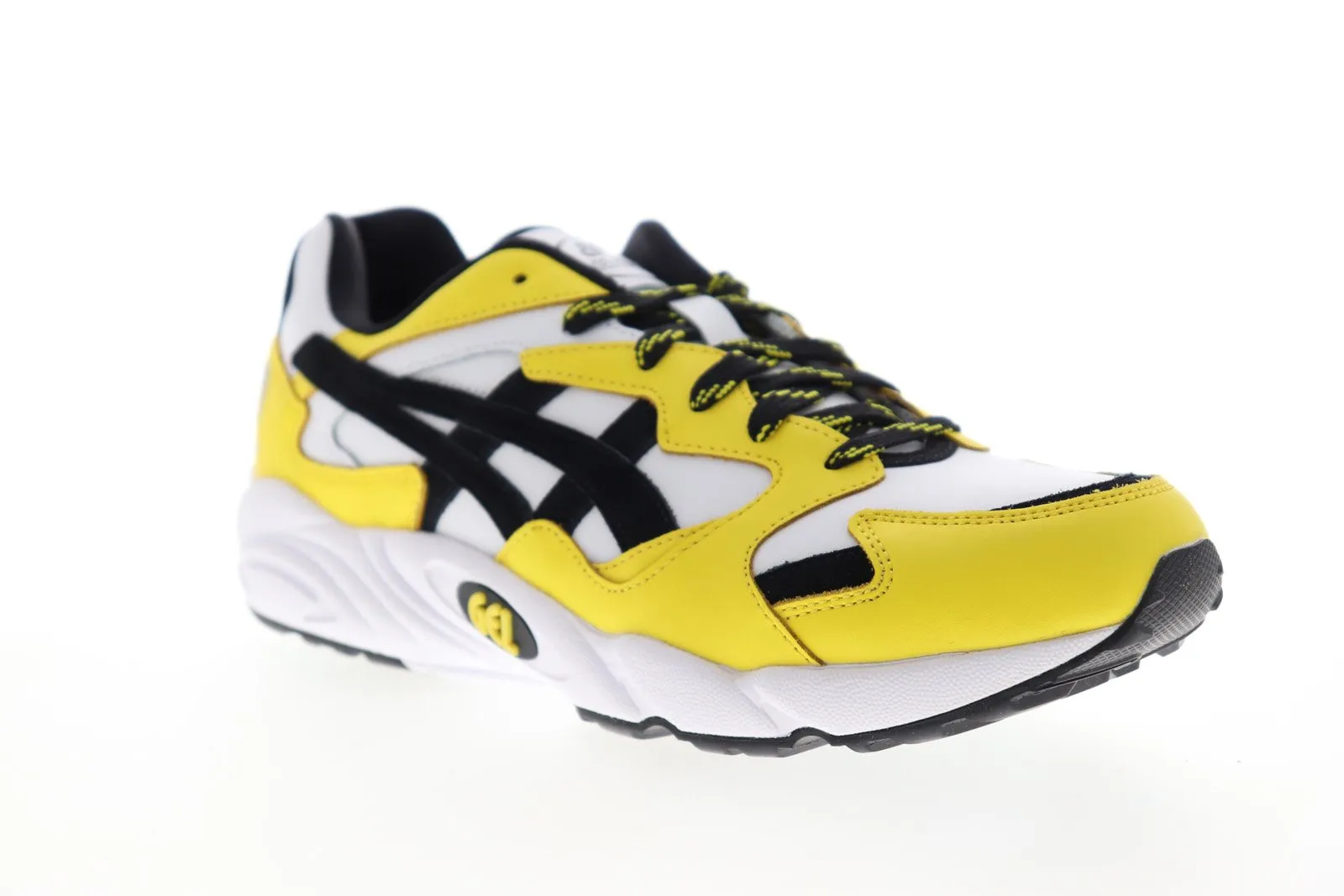 Asics Gel Diablo 1191A129-100 Mens White Yellow Lifestyle Sneakers Shoes