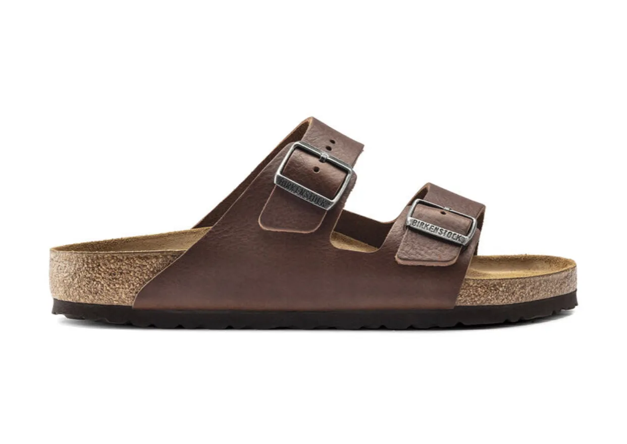 Birkenstock Arizona Vintage Wood Roast Natural Leather Made In Germany
