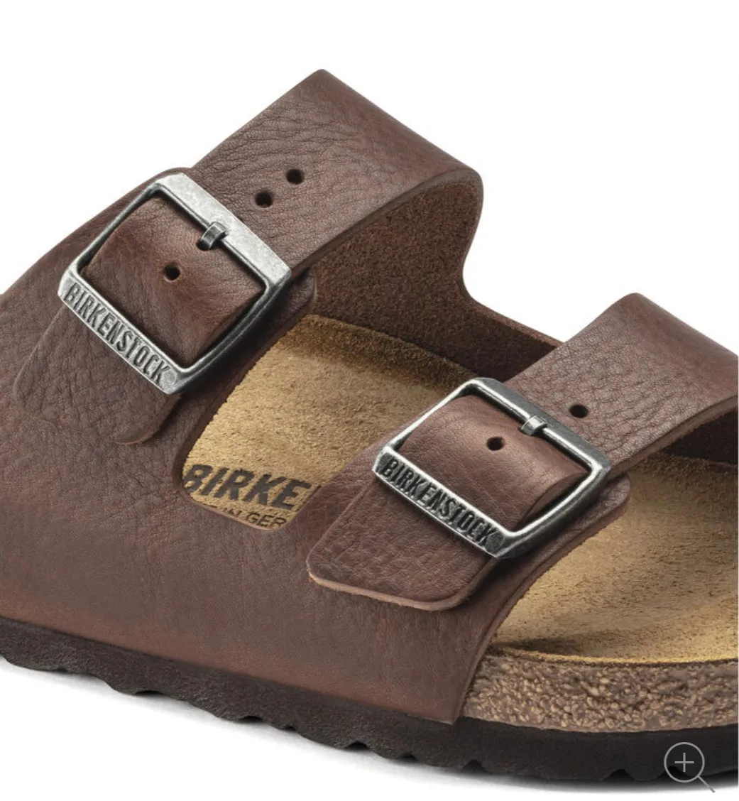 Birkenstock Arizona Vintage Wood Roast Natural Leather Made In Germany