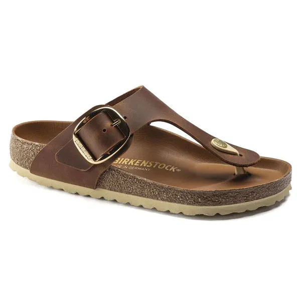 Birkenstock Gizeh Big Buckle Cognac Oiled Leather Regular
