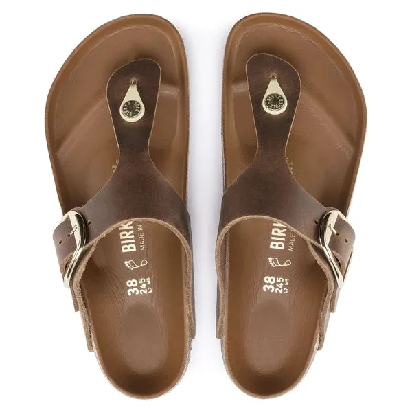 Birkenstock Gizeh Big Buckle Cognac Oiled Leather Regular