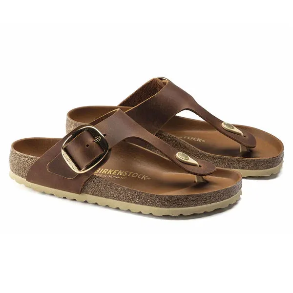 Birkenstock Gizeh Big Buckle Cognac Oiled Leather Regular