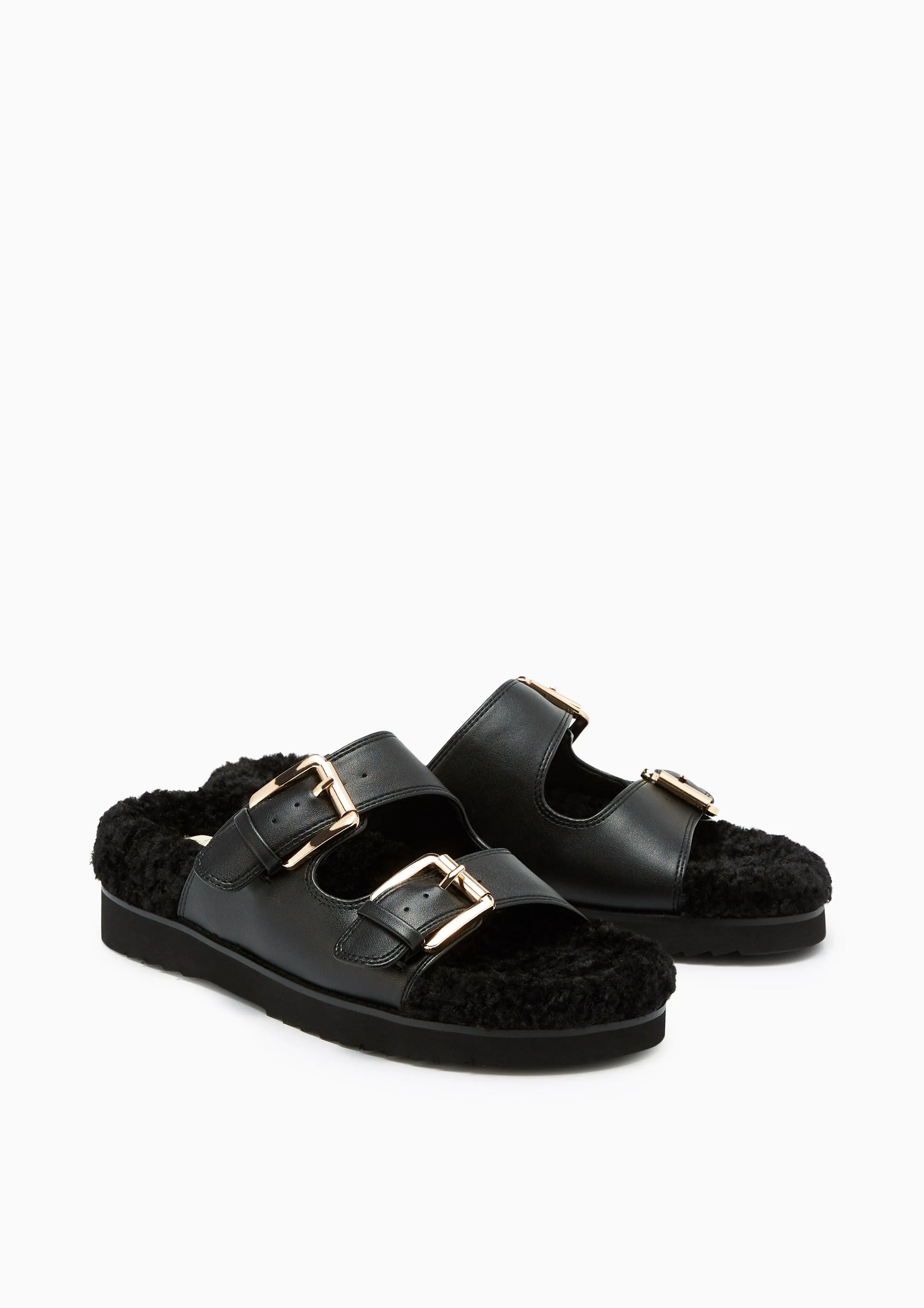 Bizzy Flat Sandals Black