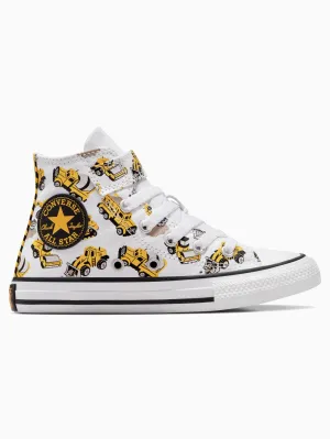Construction Truck Easy-On Amarillo/Black/White Shoes (Little Kids)