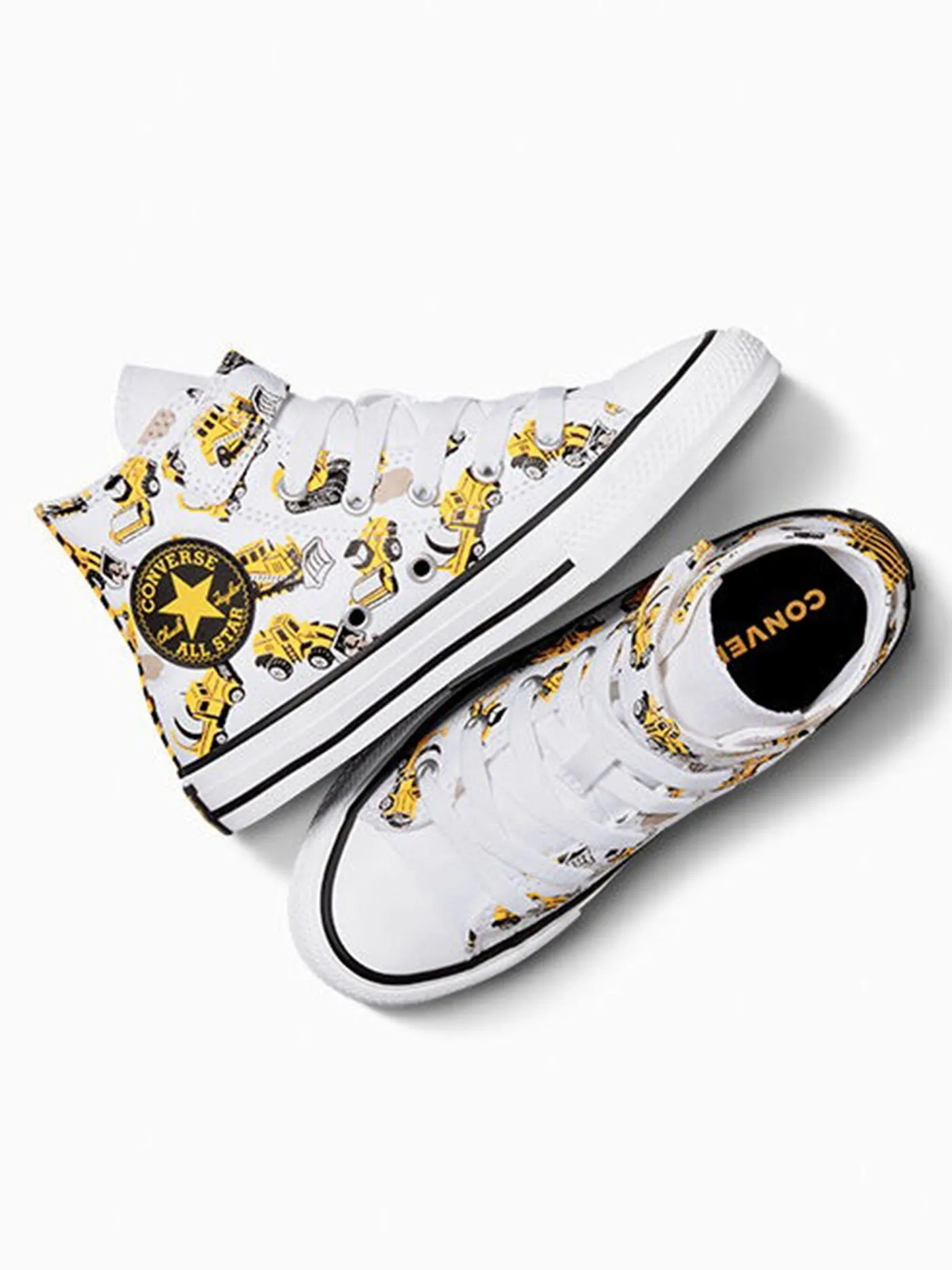 Construction Truck Easy-On Amarillo/Black/White Shoes (Little Kids)