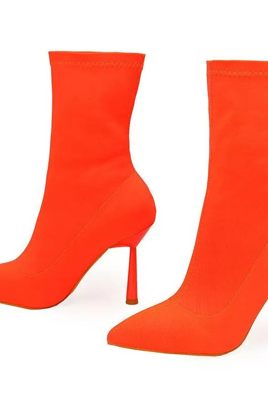 Elastic short thin short boots