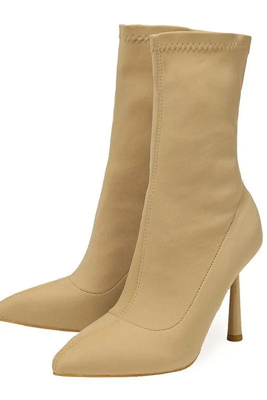 Elastic short thin short boots