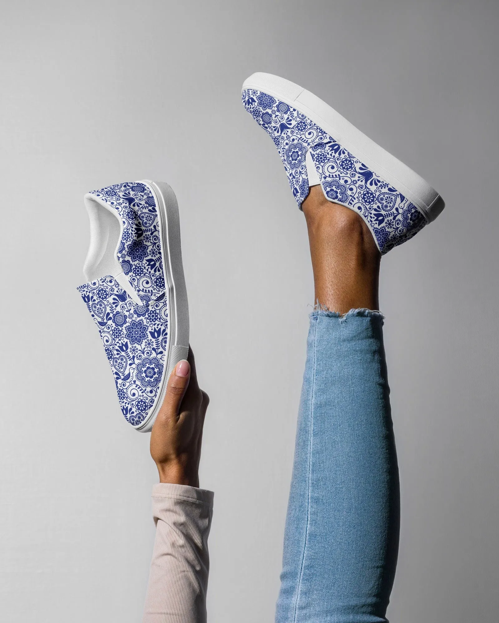 Folk Art Floral Cabin Kicks Shoes