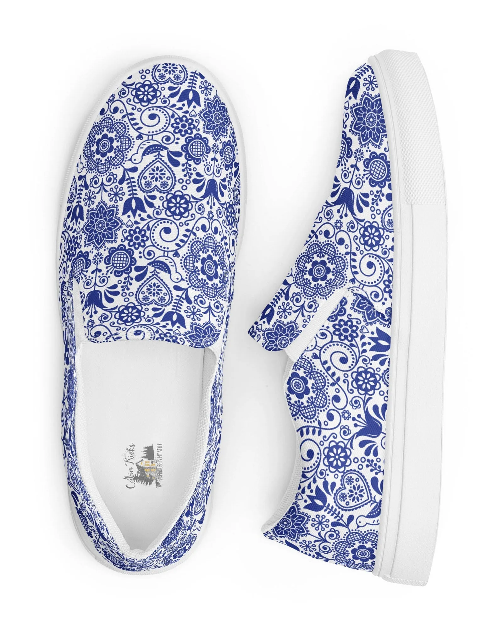 Folk Art Floral Cabin Kicks Shoes
