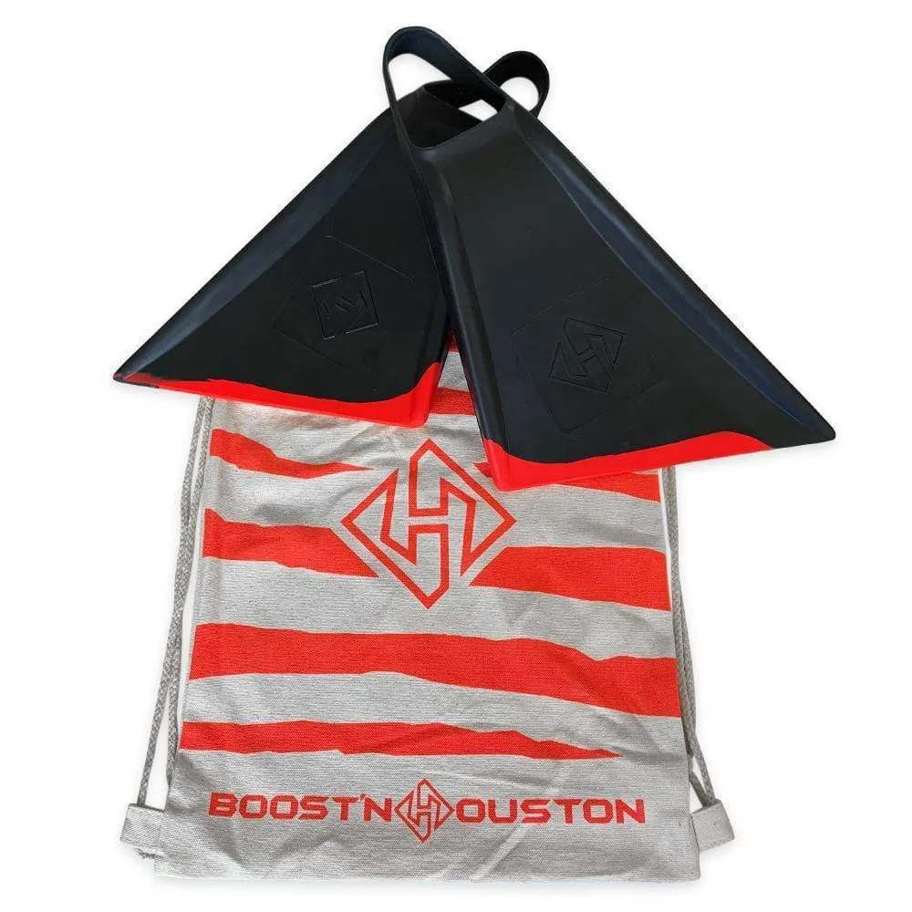 Hubboards Boost'n Houston Swim Fins - Black/Red
