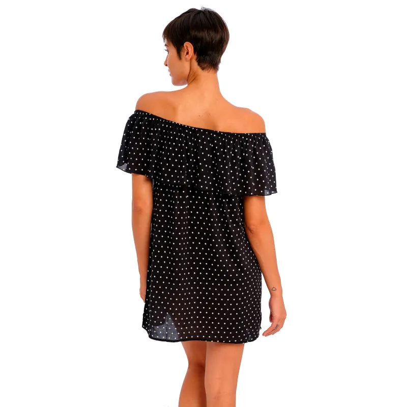 Jewel Cove Beach Dress Cover-up Black Diamond Print - Freya Swim