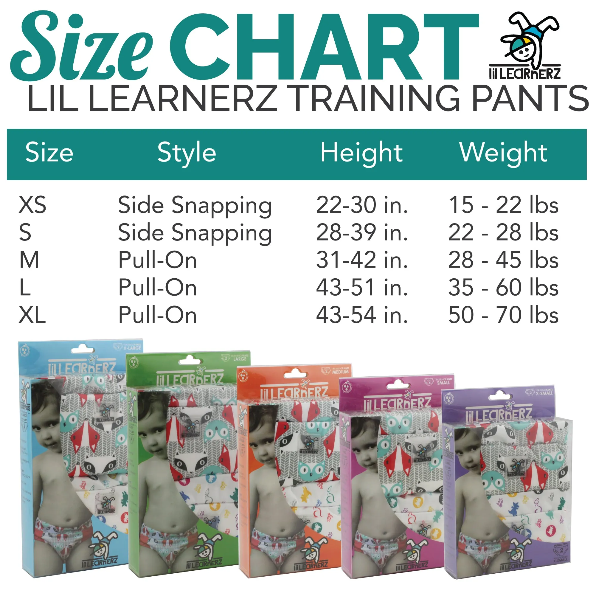 Lil Learnerz Training Pants (2pk) - Small