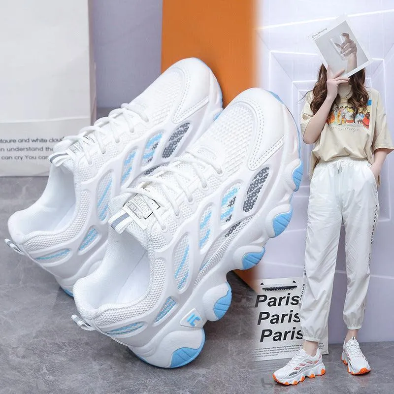 Mesh Running Wave Sole Sneakers for Women