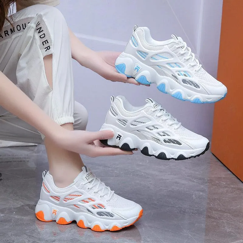 Mesh Running Wave Sole Sneakers for Women