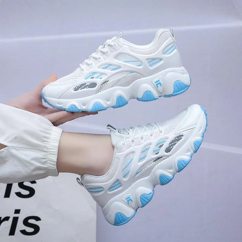 Mesh Running Wave Sole Sneakers for Women