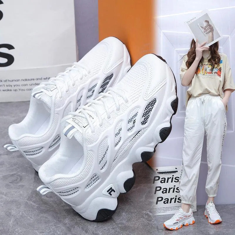 Mesh Running Wave Sole Sneakers for Women