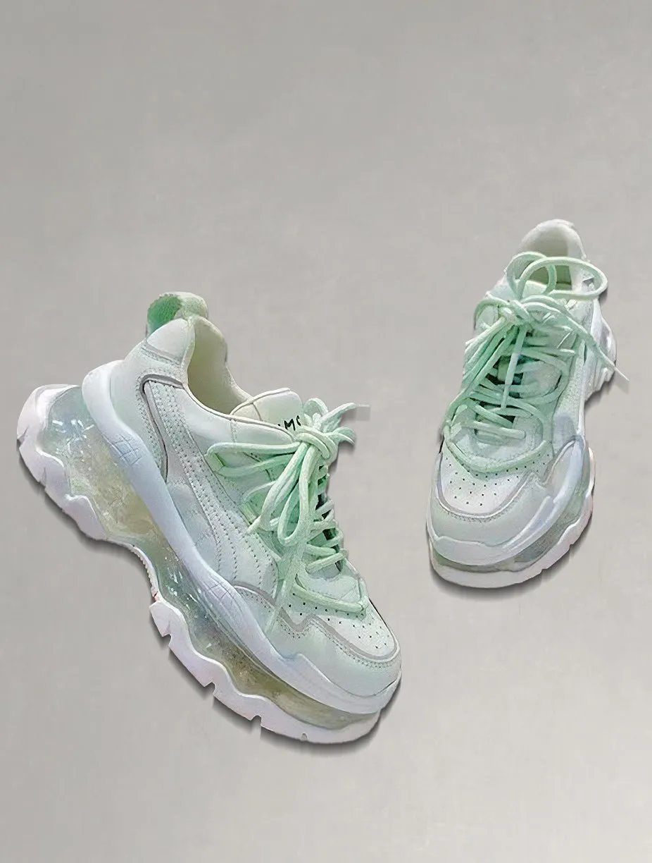 Mint Sport Running Platform Sneakers