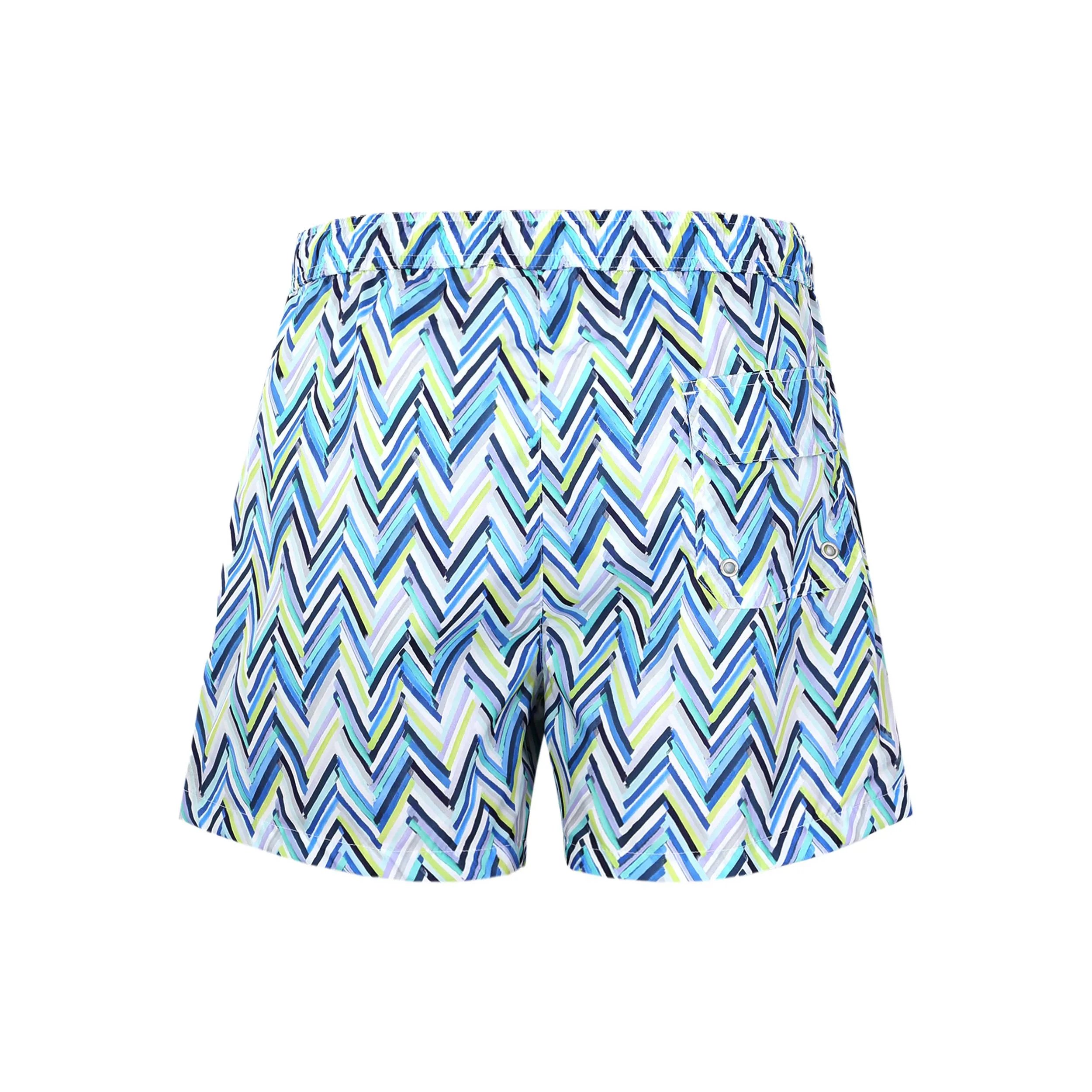 Missoni Chevron Swim Short in Blue Green