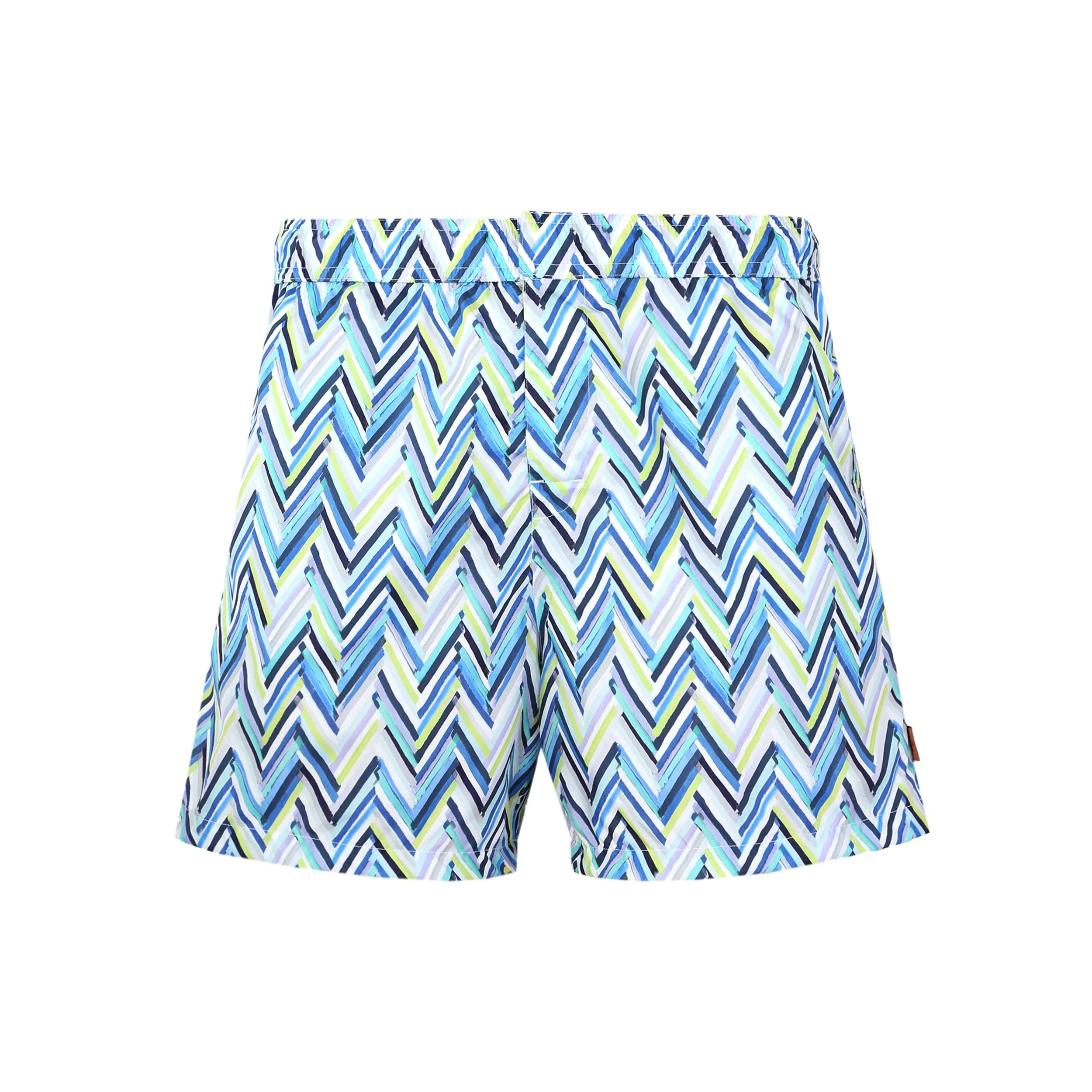 Missoni Chevron Swim Short in Blue Green