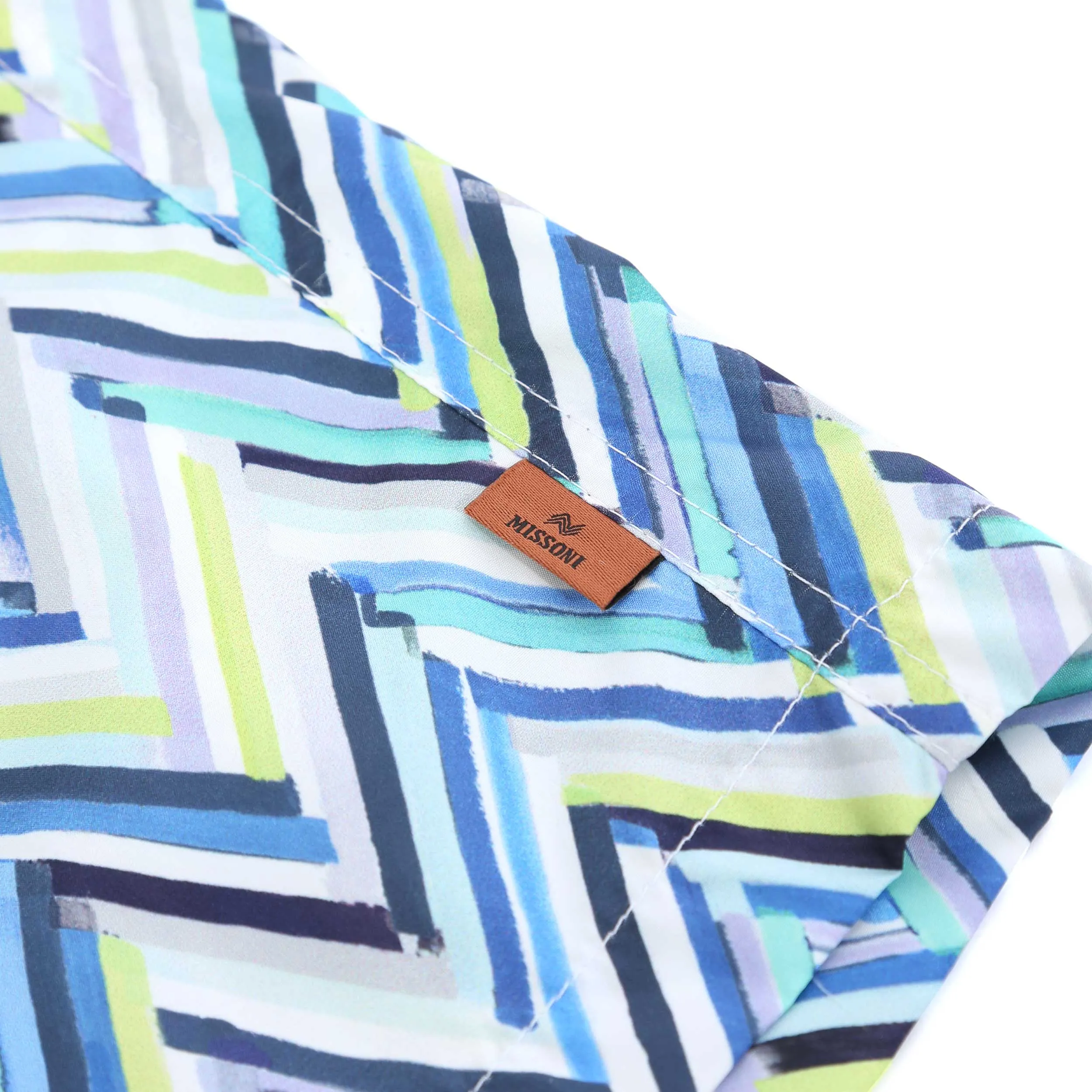 Missoni Chevron Swim Short in Blue Green