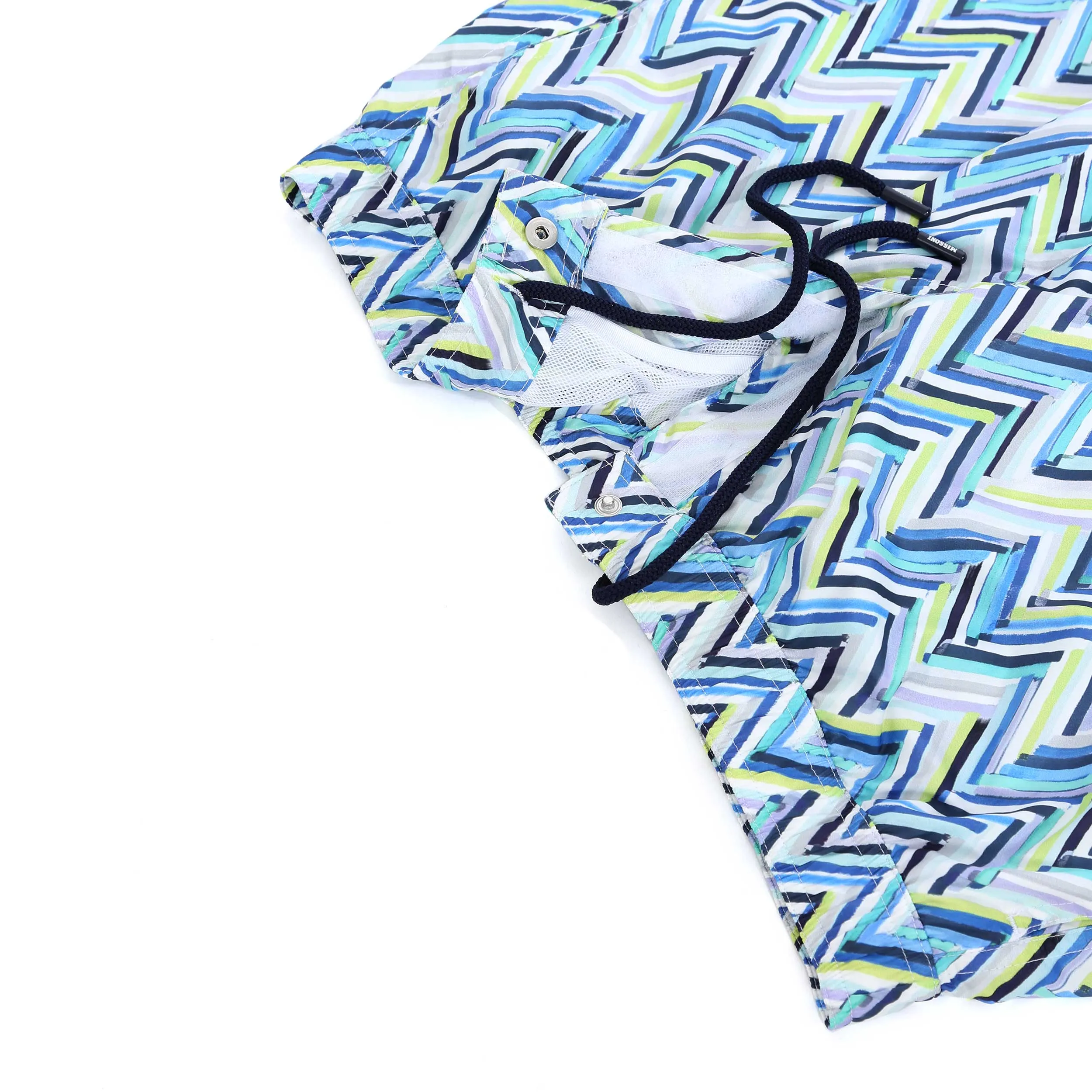 Missoni Chevron Swim Short in Blue Green