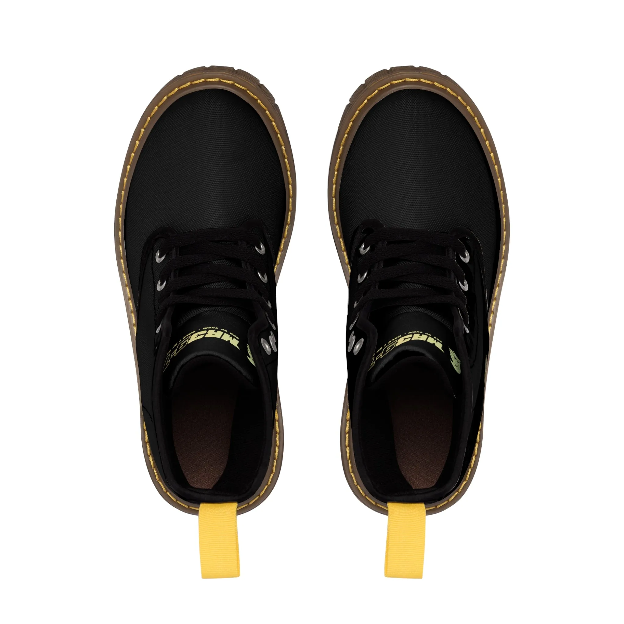 MR39S Black Canvas Boots AOP