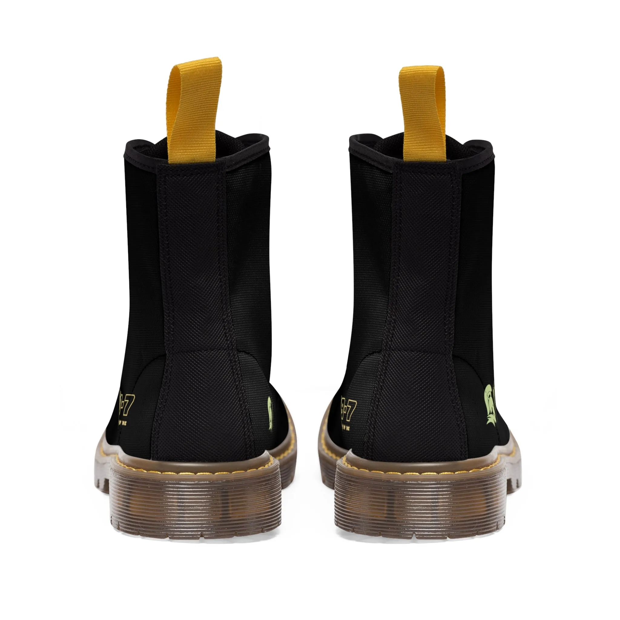MR39S Black Canvas Boots AOP