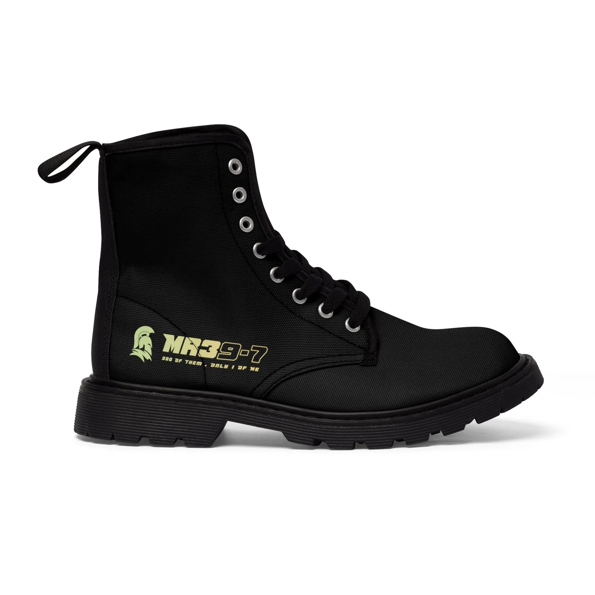 MR39S Black Canvas Boots AOP