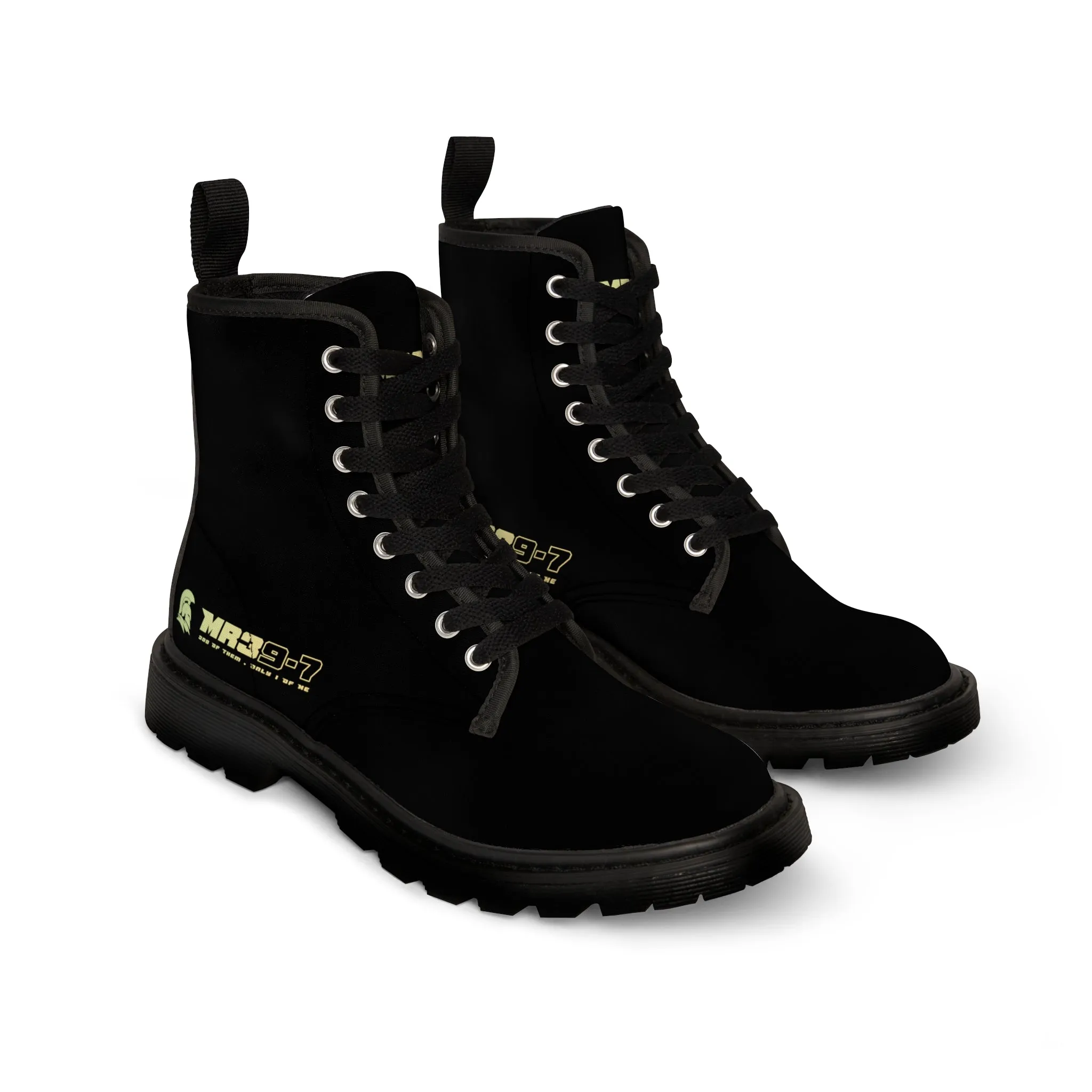 MR39S Black Canvas Boots AOP