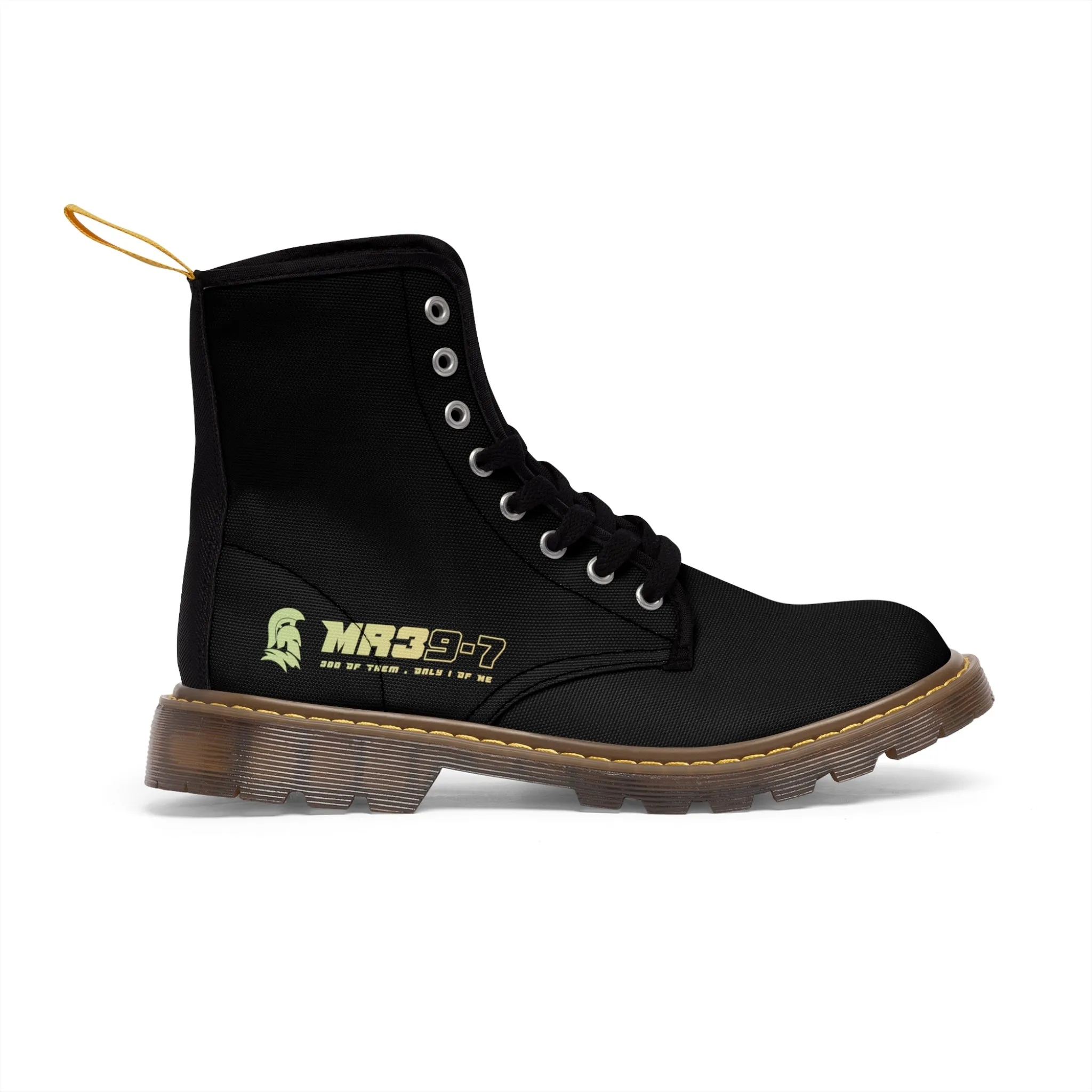 MR39S Black Canvas Boots AOP