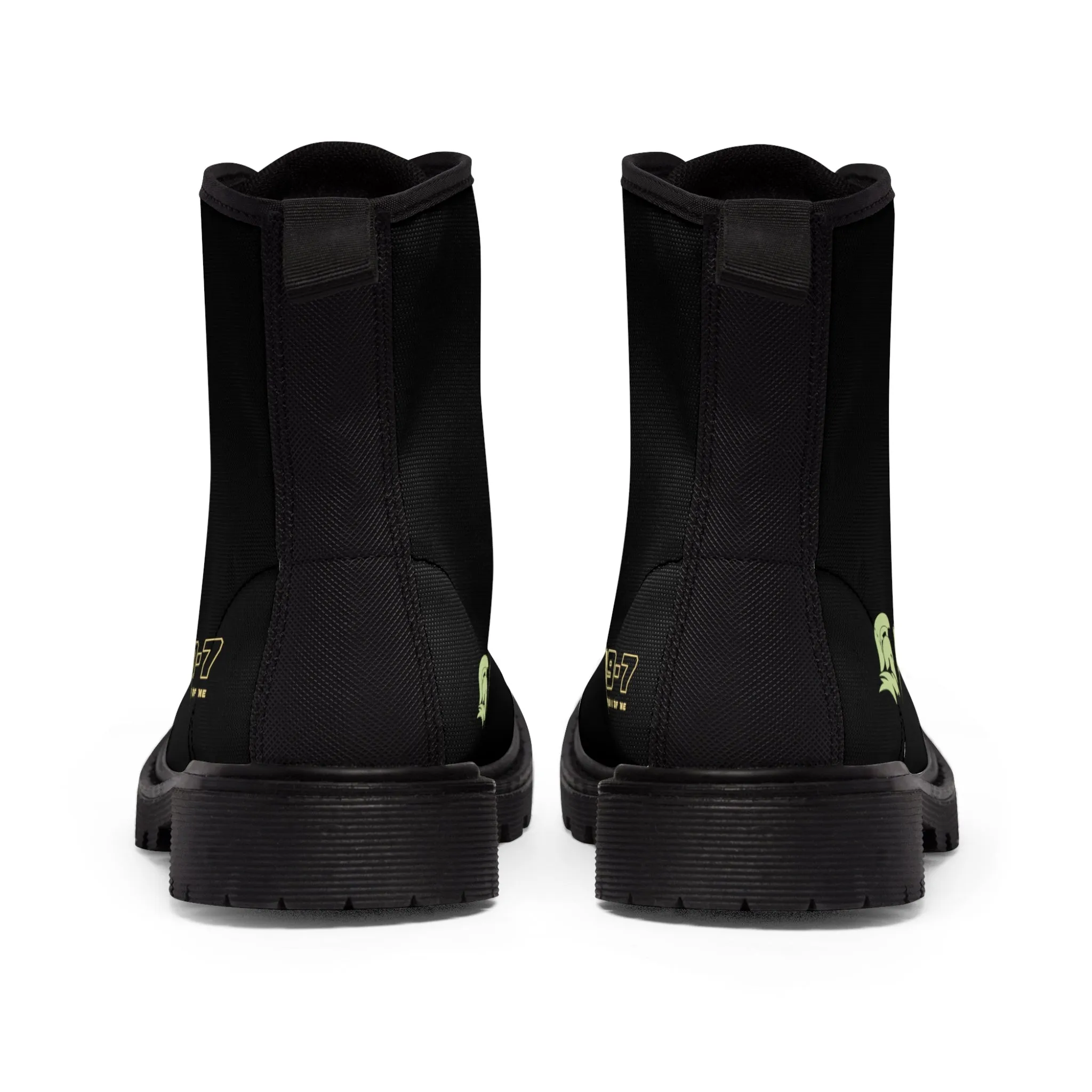 MR39S Black Canvas Boots AOP