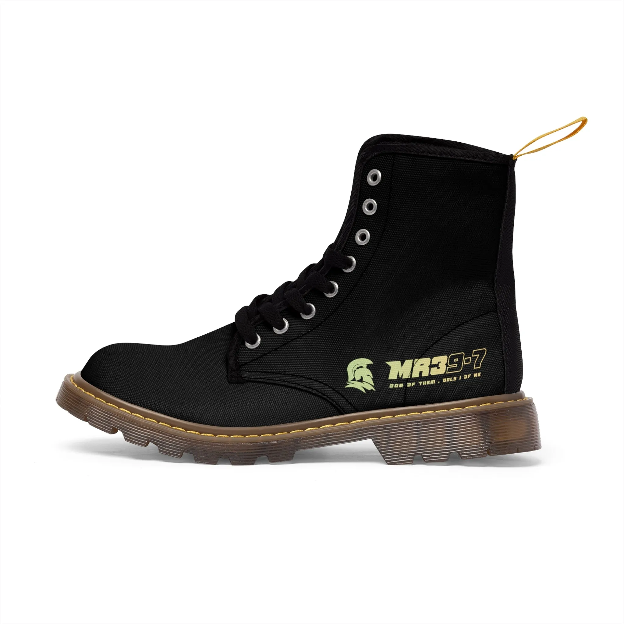 MR39S Black Canvas Boots AOP