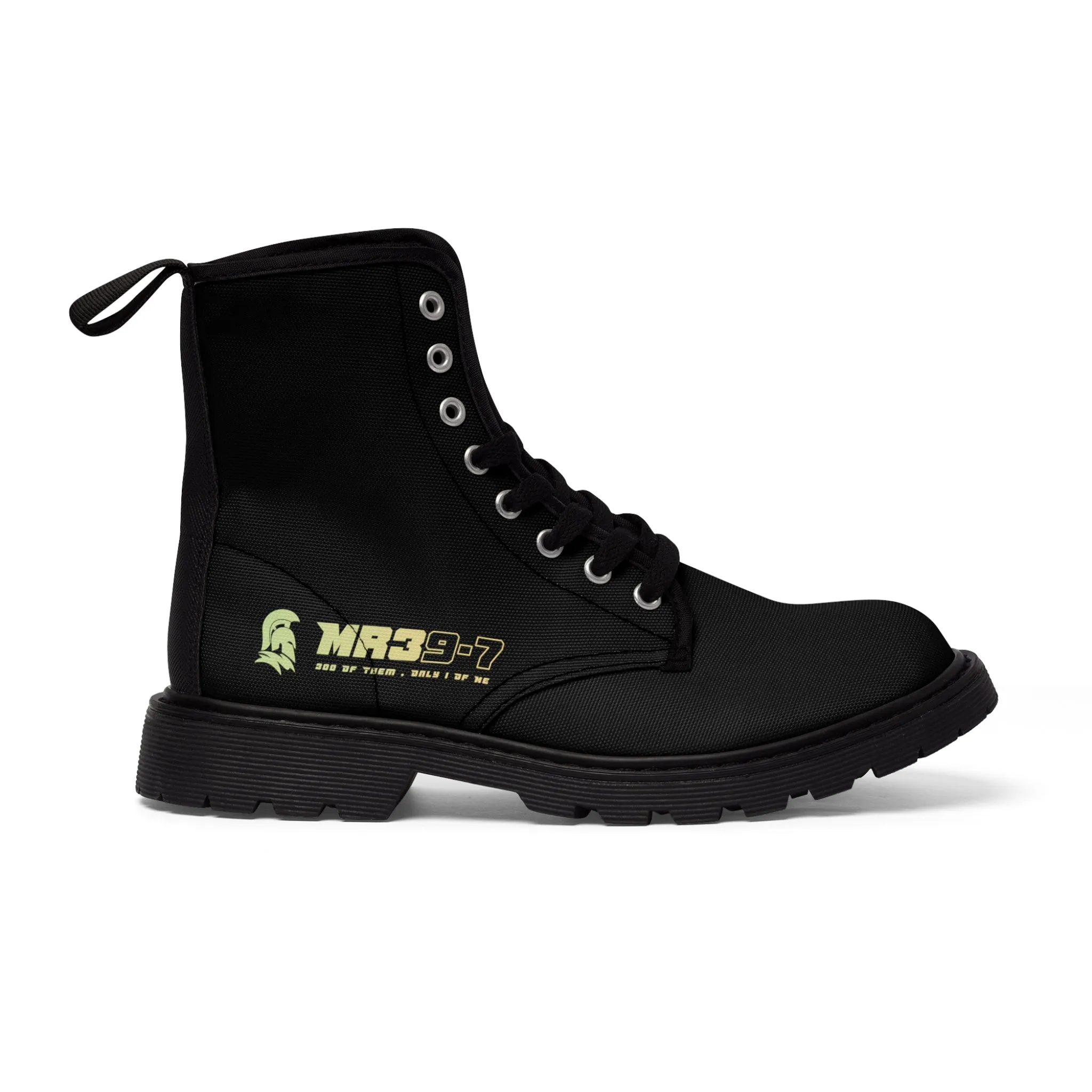 MR39S Black Canvas Boots AOP