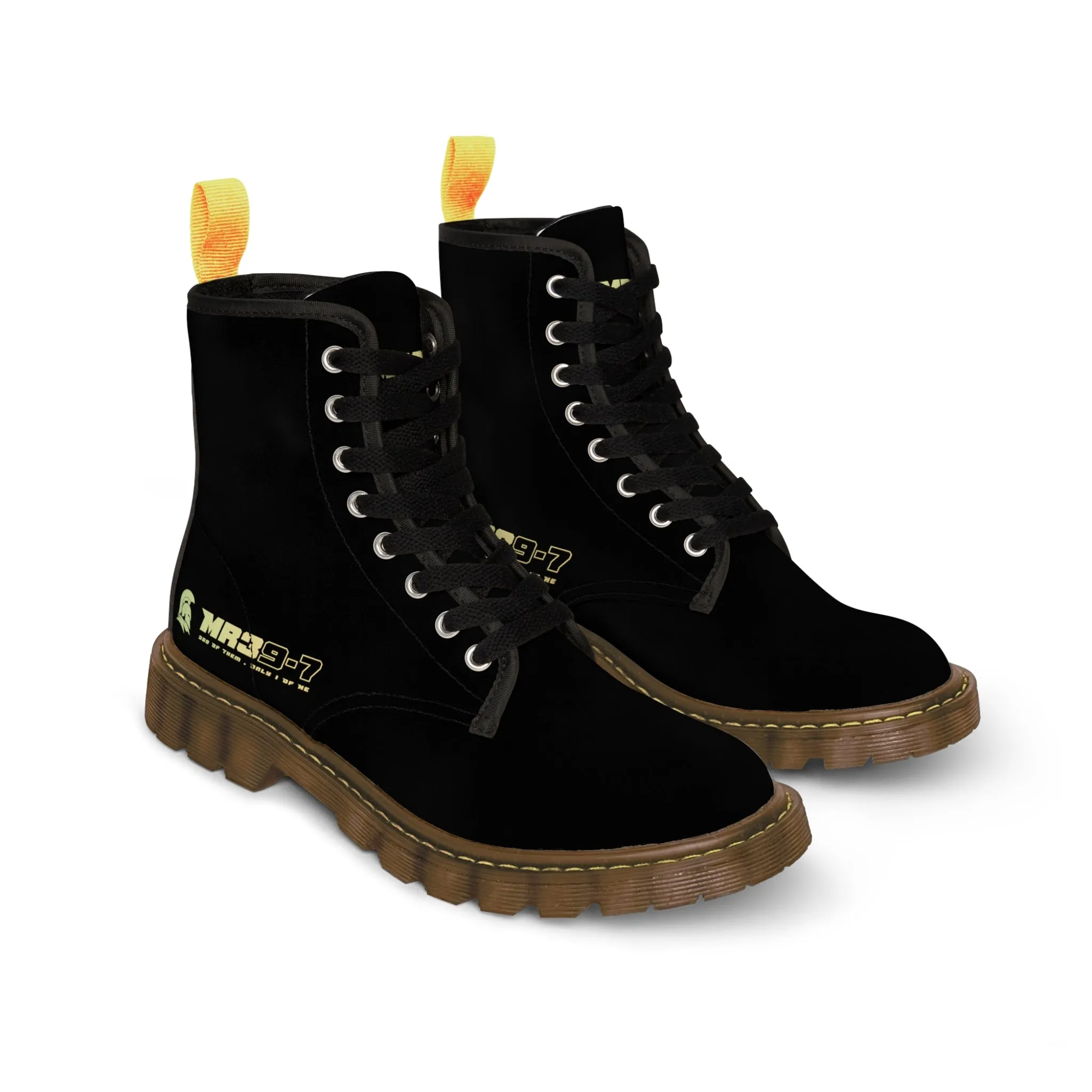 MR39S Black Canvas Boots AOP