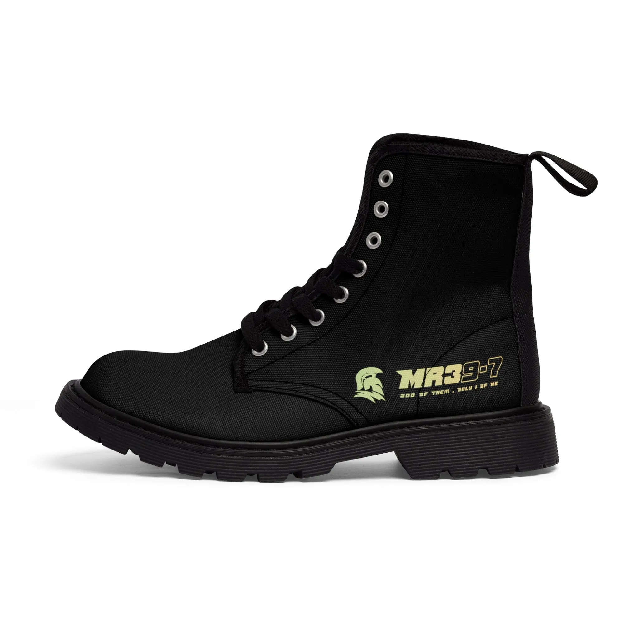 MR39S Black Canvas Boots AOP