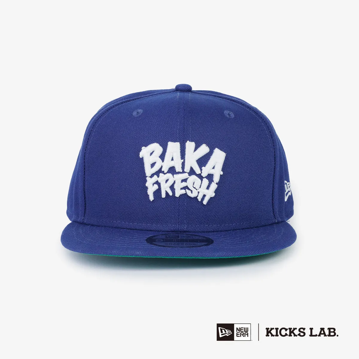 NEW ERA × KICKS LAB.NEW ERA 9FIFTY DARK ROYAL/WHITE/GREEN【BAKA FRESH by KICKS LAB.】