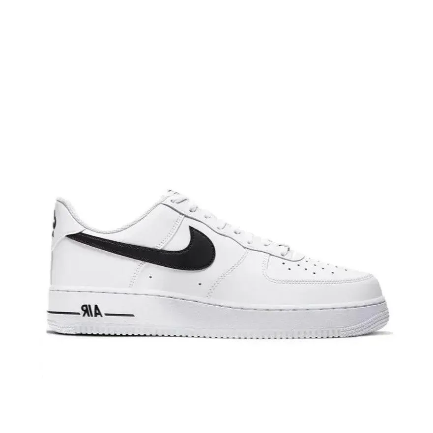 Nike Air Force 1 Comfortable and versatile non-slip wear-resistant Black Knight low-top board shoes black