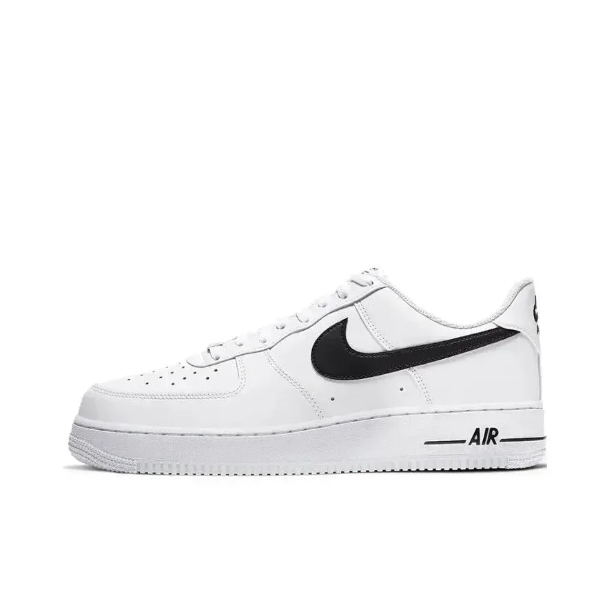 Nike Air Force 1 Comfortable and versatile non-slip wear-resistant Black Knight low-top board shoes black