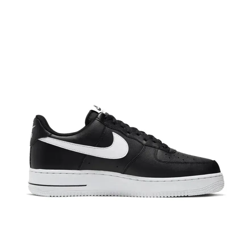 Nike Air Force 1 Comfortable and versatile non-slip wear-resistant Black Knight low-top board shoes black